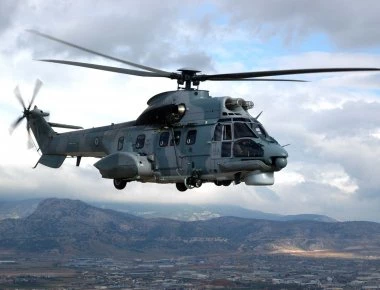Αεροδιακομιδή στη Ροδο με Super Puma της ΠΑ